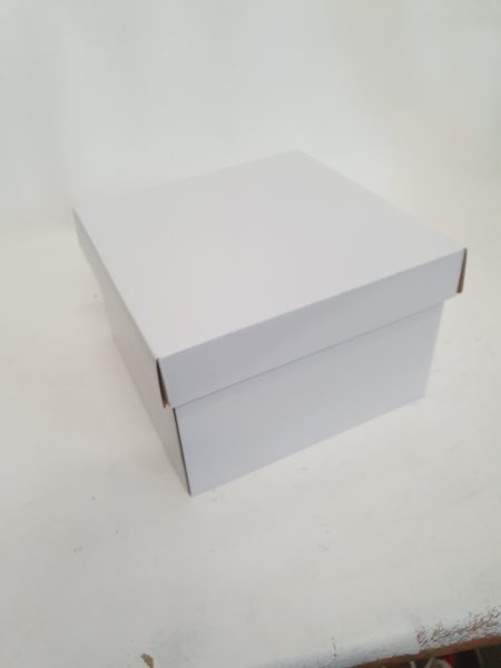 Small Hamper Box White - 25.5 x 25.5 x 16cm Florist Gift Wrapping