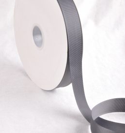 Dark Grey 100 Yard / 91 metre Roll Grosgrain Ribbon 25 / 38 mm Florist Wedding