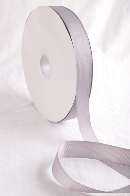 Grey 100 Yard / 91 metre Roll Grosgrain Ribbon 25 / 38 mm Florist Wedding