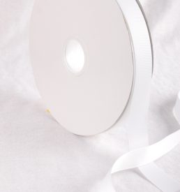 White 100 Yard / 91 metre Roll Grosgrain Ribbon 10 / 15 / 20 / 25 / 38 / 50 / 63 mm Florist Wedding