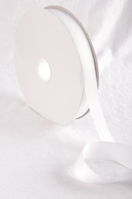 Bridal White 100 Yard / 91 metre Roll Grosgrain Ribbon 10 / 25 / 38 mm Florist Wedding