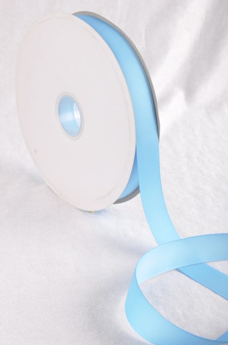 Sky Blue 100 Yard / 91 metre Roll Grosgrain Ribbon 25 / 38 mm Florist Wedding