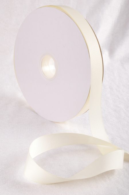 Cream 100 Yard / 91 metre Roll Grosgrain Ribbon 10 / 25 / 38 mm Florist Wedding