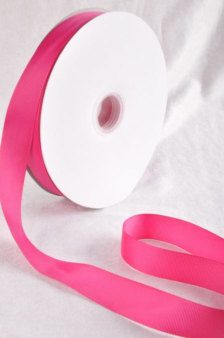 Fuchsia Pink 100 Yard / 91 metre Roll Grosgrain Ribbon 25 / 38 mm Florist Wedding