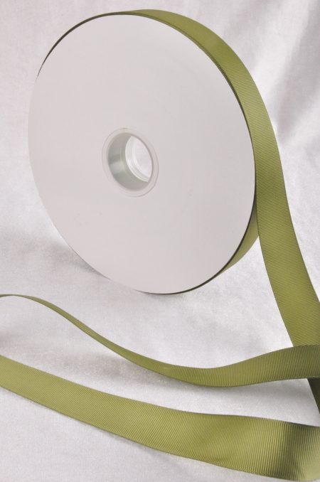 Moss Green 100 Yard / 91 metre Roll Grosgrain Ribbon 25 / 38 mm Florist Wedding