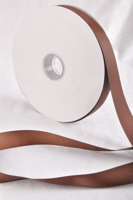 Dark Brown 100 Yard / 91 metre Roll Grosgrain Ribbon 25 / 38 mm Florist Wedding
