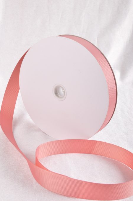 Coral Pink 100 Yard / 91 metre Roll Grosgrain Ribbon 25 / 38 mm Florist Wedding
