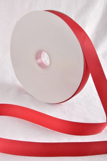Scarlet Red 100 Yard / 91 metre Roll Grosgrain Ribbon 25 / 38 mm Florist Wedding