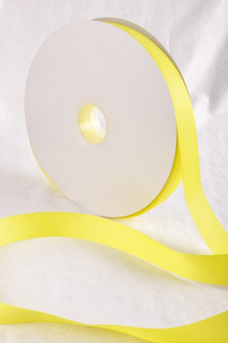 Light Yellow 100 Yard / 91 metre Roll Grosgrain Ribbon 10 / 25 / 38 mm Florist Wedding